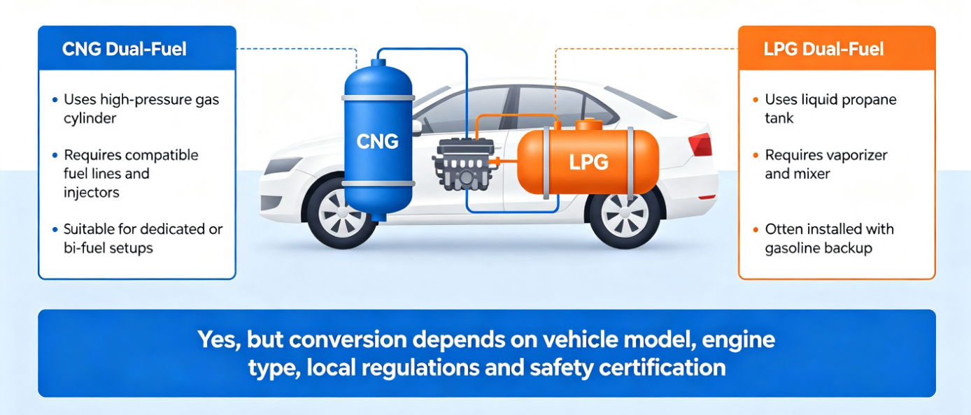 CNG LPG sequential injection system components diagram including ECU reducer and injector rail.png Complete CNG LPG Sequential Injection Conversion Kit Layout.png