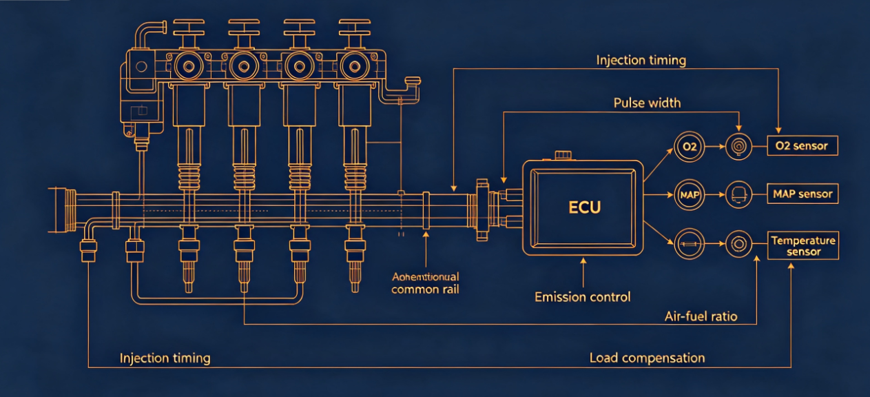 Gas Injector Rail & ECU Technical Calibration