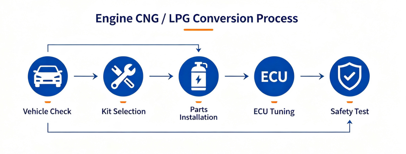 GDI engine bay converted to run on CNG autogas system.png GDI Direct Injection Engine CNG Conversion Layout.png