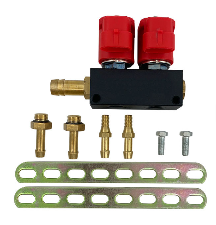 Conversion Kit 2 Cylinder Lpg Cng Injector Rail For Good Performance Gas Vehicular Fuel Injection System